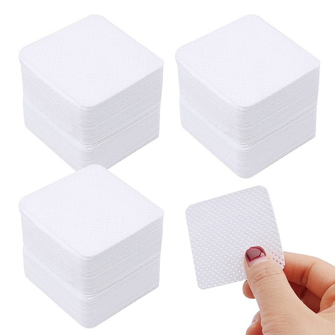 300 Stück Nagellackentferner Pads, Fusselfreie Nägel Wattepads Für Nägel Nagellackentferner Lint Free Nail Wipes Cleaner Gelnägel - Rosa