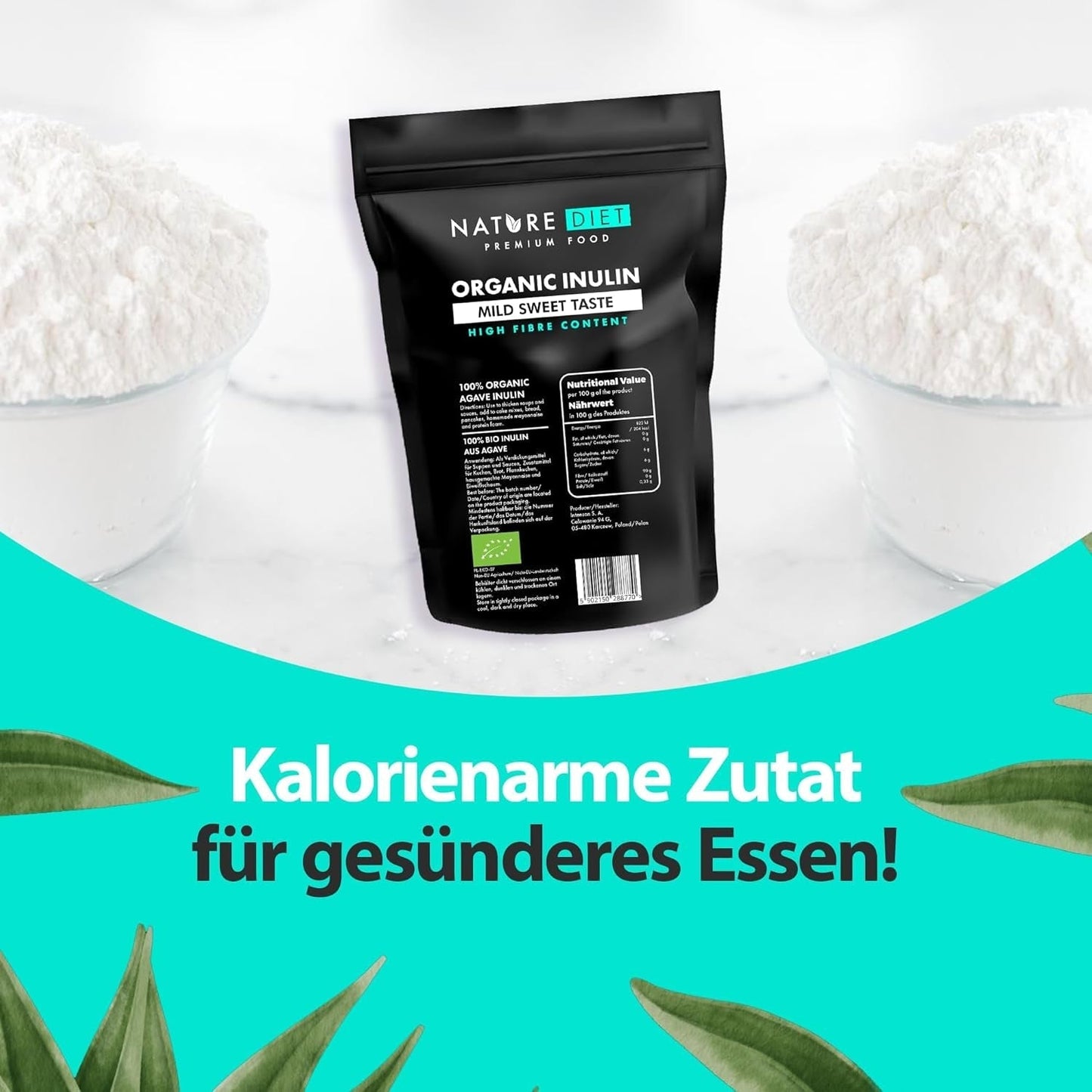 Nature Diet - Bio-Inulin 1 Kg | Aus Agave | Natürliches Präbiotikum Indulcitori Naty Shop