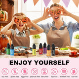Colorant alimentar - Set de 7 coloranți alimentari de 12 ml pentru copt torturi - Colorant alimentar vibrant pentru decorarea torturilor, slime DIY, realizarea de slime