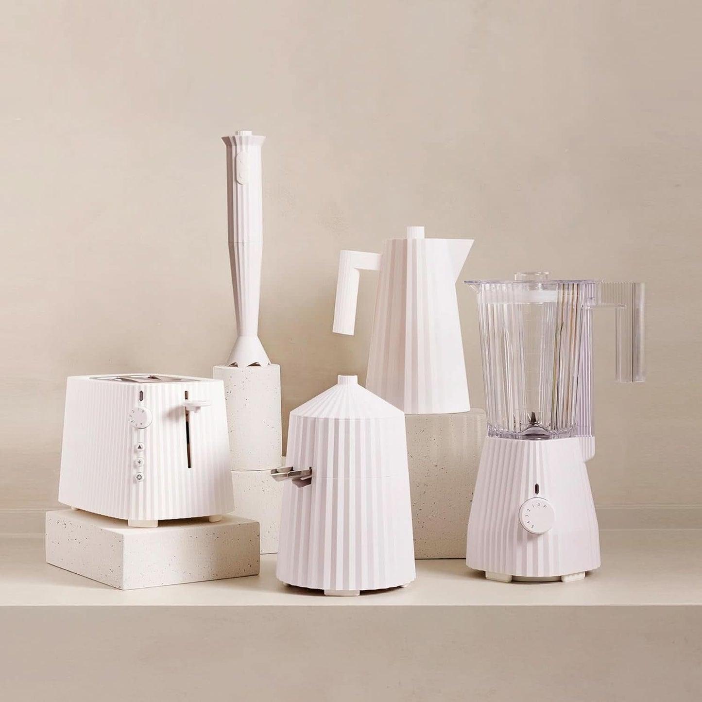 Alessi Plissé MDL09 W - Blender cu o carafă gradată, rășină termoplastică, Bucatarie Naty Shop