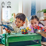 Set combinat LEGO City cu elicopter, mașina leului și submarin și 3 minifigurine - vehicule de jucărie construibile pentru băieți și fete de la 7 ani - cadou de ziua de naștere și de vacanță 60462 Seturi de constructie Besuche den LEGO-Store