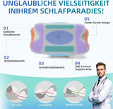 RUMMY Pernă ergonomică de susținere a gâtului din spumă cu memorie, cu husă detașabilă, lavabilă, pentru cei care dorm lateral și pe burtă (gri) Perne ortopedice cervicale Naty Shop