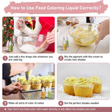 Set coloranți alimentari lichizi, 18 culori x 10 ml, coloranți alimentari foarte concentrați pentru copt torturi, fursecuri, macaroane, decorare torturi, ouă de Paște, fondant, aluat, slime DIY, săpunuri, accesorii de copt