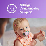 Suzete Philips AVENT ultra air – Suzete ușoare și respirabile pentru bebeluși cu vârsta cuprinsă între 0 și 6 luni, fără BPA, cu recipient de transport ca sterilizator, pachet de 2, model SCF085/24