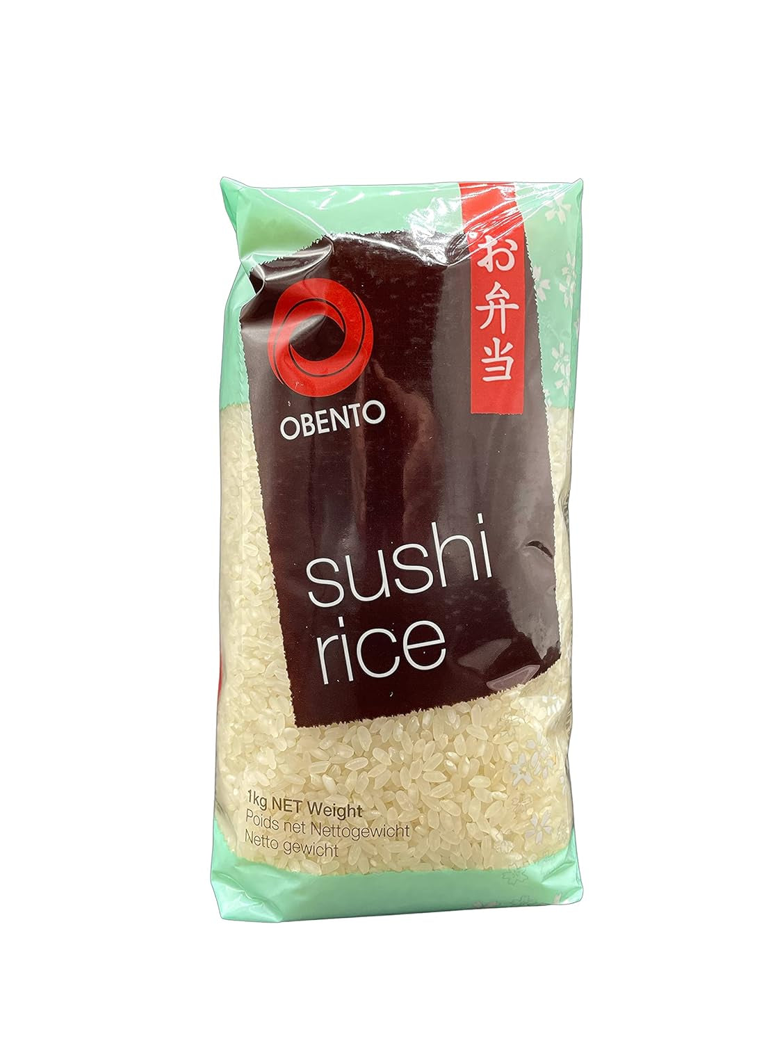 Orez pentru sushi, orez lipicios pentru rulouri nori și alte specialități japoneze de sushi, 1 kg (1 pachet)