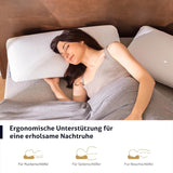 EGO HOME Pillow Memory Foam Soft Ergonomic Pillow For Back Sleeper Side Sleeper Neck Support Pillow With Breathable And Washable Cover, Oeko-Tex Certified, Neck Pillow 75X35Cm Perne standard Naty Shop