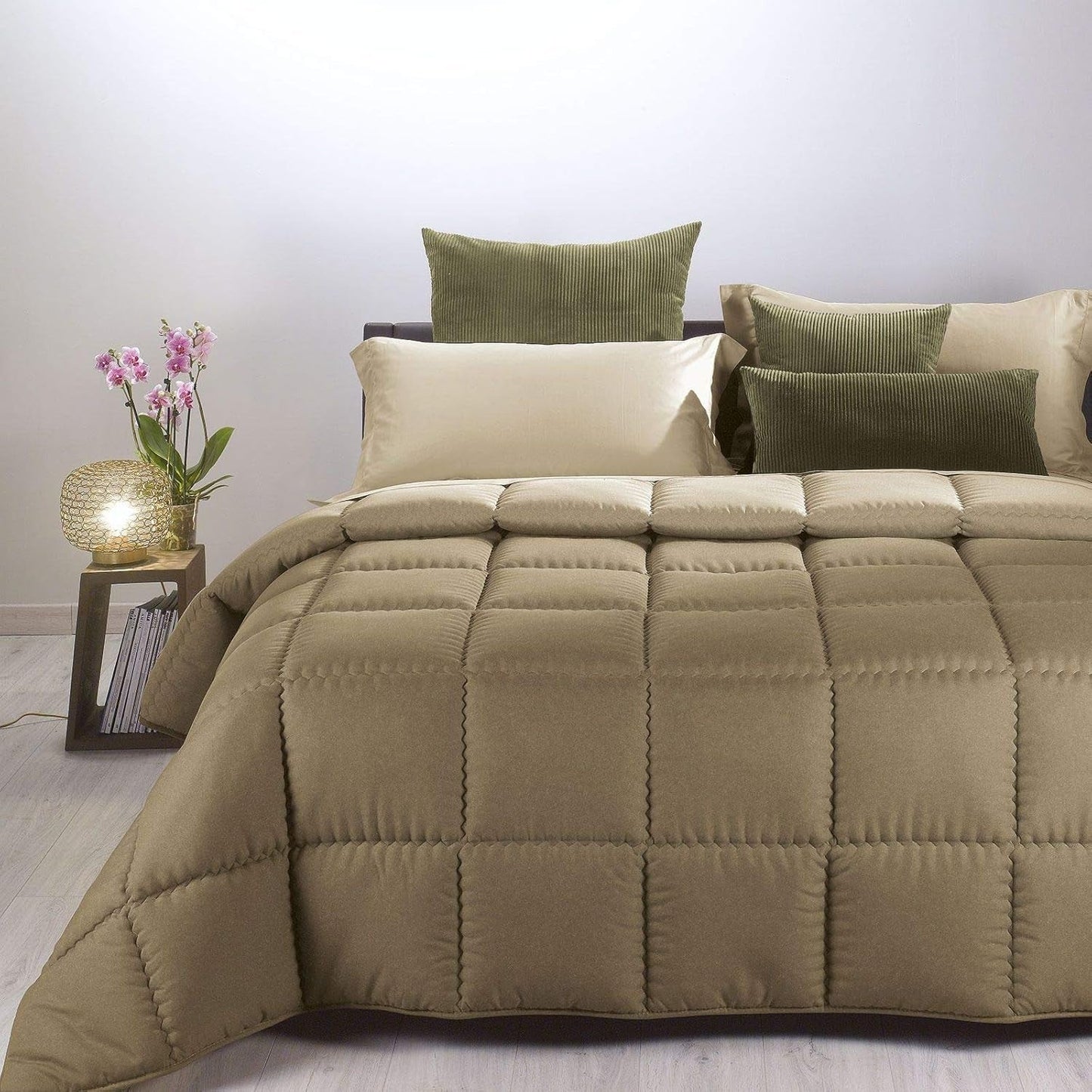Cuvertură modernă Caleffi, microfibră, taupe, pat dublu Plapumi si pilote Naty Shop Titlu implicit