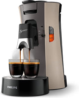 PHILIPS Senseo Select, Espressor cu capsule - Selecție a intensității cafelei Plus, Funcție Memo, Fabricat din plastic reciclat, 1450 wați, 0,9 l, Bej, (CSA240/30)