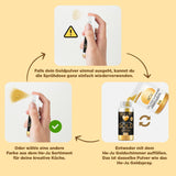 Colorant alimentar lichid auriu metalic He-Ju 25ml, sclipici comestibil pentru băuturi și alimente (auriu metalic, 25ml)