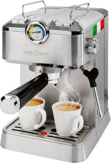 Espressor ProfiCook® 2 în 1 | pentru cafea măcinată și capsule compatibile Nespresso | portfiltru | 20 bar | sistem de lapte pentru latte și cappuccino | portfiltru pentru espresso | PC-ES 1266