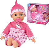 Simba 105140060 - Laura Tickle Baby, păpușă cu corp moale și saltea curcubeu, scoate 25 de sunete de bebeluș, 38 cm, păpușă pentru copii de la 2 ani