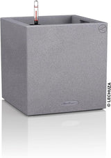 Lechuza CANTO Stone 30 înălțime, Negru grafit, Plastic de înaltă calitate, Include sistem de udare, Inserție de plantare detașabilă, Pentru uz interior și exterior, 13602, 30x30x56 cm