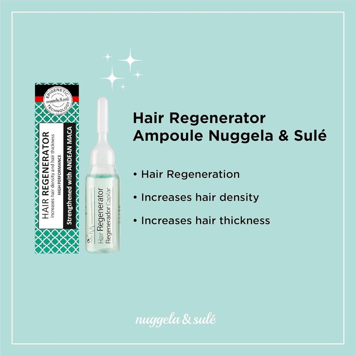 Nuggela & Sulé Regenerator de păr fiole, crește densitatea și rezistența părului Ingrijire par Nuggela