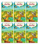 Yogi Tea - Happy Nature, Buy One and Do Good, ceai ayurvedic organic cu mirodenii și plante, amestec de mango, mandarină și vanilie, Yogi Tea pachet de 6, 6X17 pliculețe (102 pliculețe de ceai în total)