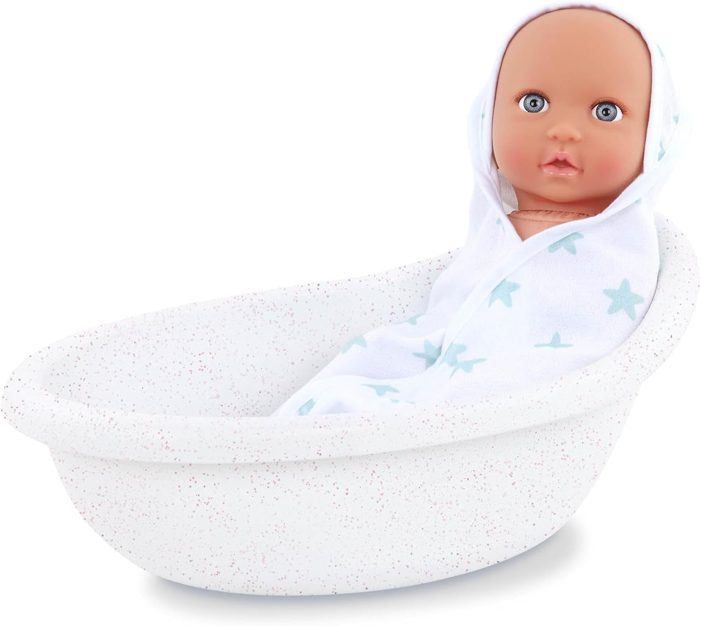 LullaBaby – Cădiță de baie pentru păpuși – Set de baie – Jucărie de baie – Accesorii pentru păpuși – Jocuri realiste cu apă – Copii 2 ani +