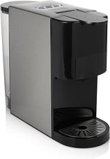 Espressor multicapsule Princess 5 în 1 – Compatibil cu Nespresso, Dolce Gusto, Lavazza a Modo Mio și ESE Pads, capacitate 0,8 l, 1450 W, argintiu, negru