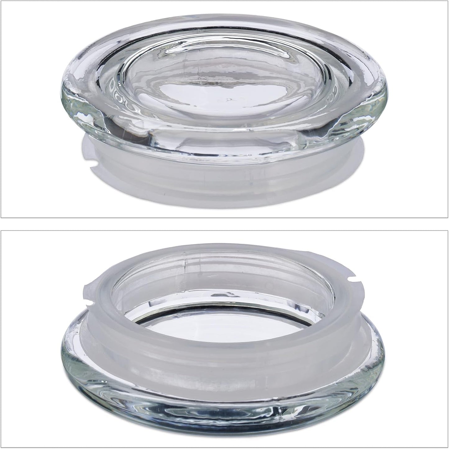 Borcane de depozitare Relaxdays cu capac, set de 6, sticlă, 1,3 l, borcane de depozitare octogonale, recipiente etanșe din sticlă, transparente Cutii depozitare alimente Naty Shop