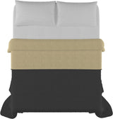 Lenjerie de pat italiană Estivo pat dublu, microfibră, castan/gri, 260 X 270 Cm Plapumi si pilote Naty Shop