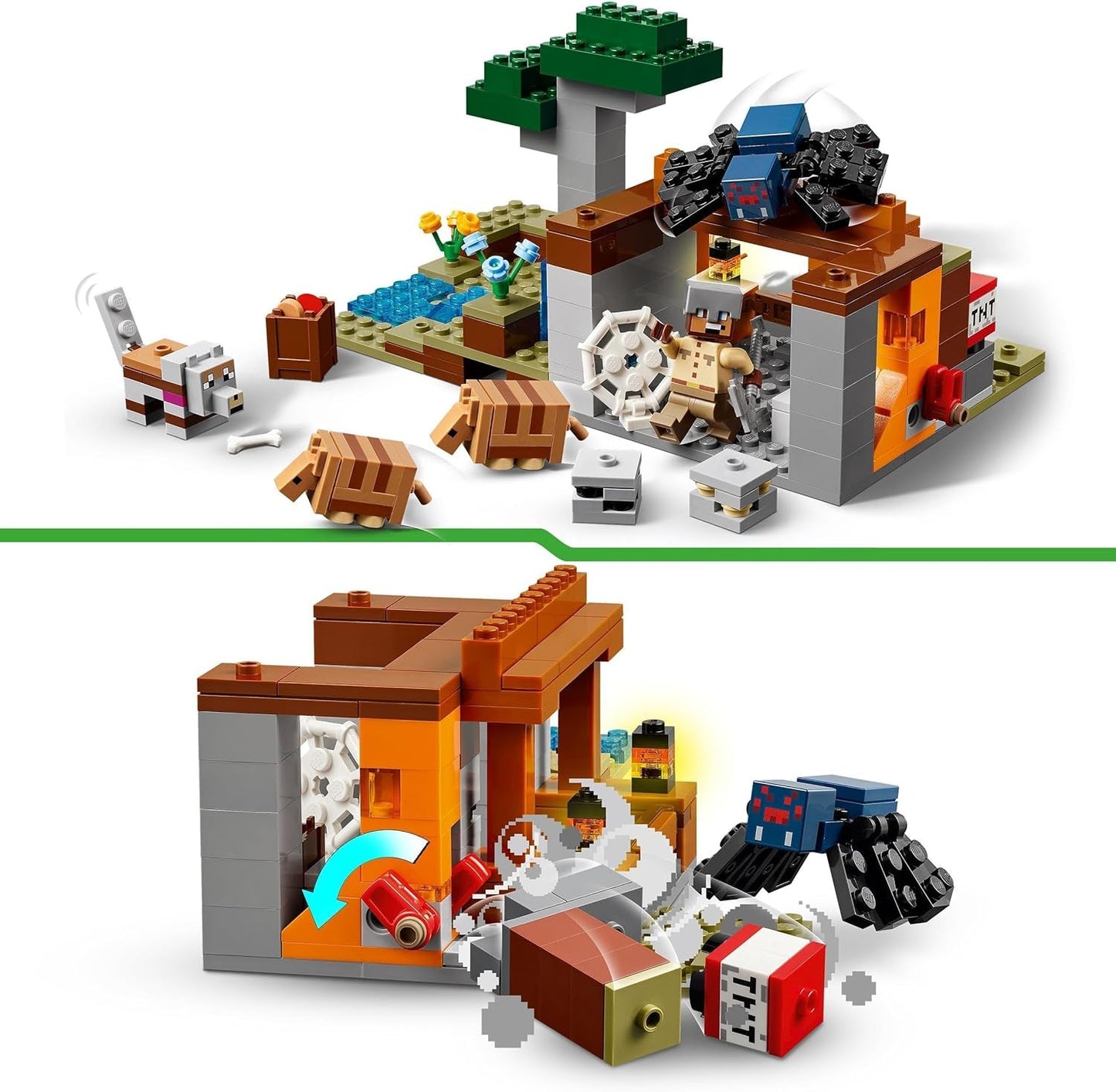 LEGO Minecraft Expediția la mina Dungeon, set cu minifigurine din jocul video, jucărie de construit cu personaje, cadou pentru băieți și fete de la 8 ani 21269 Seturi de constructie Besuche den LEGO-Store