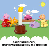 LEGO DUPLO Peppa's Birthday House: Jucărie creativă cu 3 figuri, casă de jucărie de construit și reconstruit pentru copii de la 2 ani, băieți și fete, promovează dexteritatea 10433 Seturi de constructie Besuche den LEGO-Store