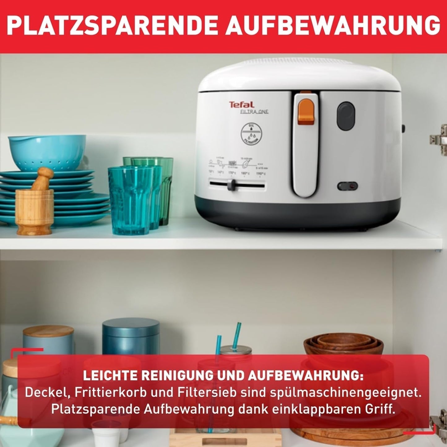 Tefal FF1631 friteuza Filtra One, 1.900 W, Capacitate 1,2 kg Electrocasnice Naty Shop
