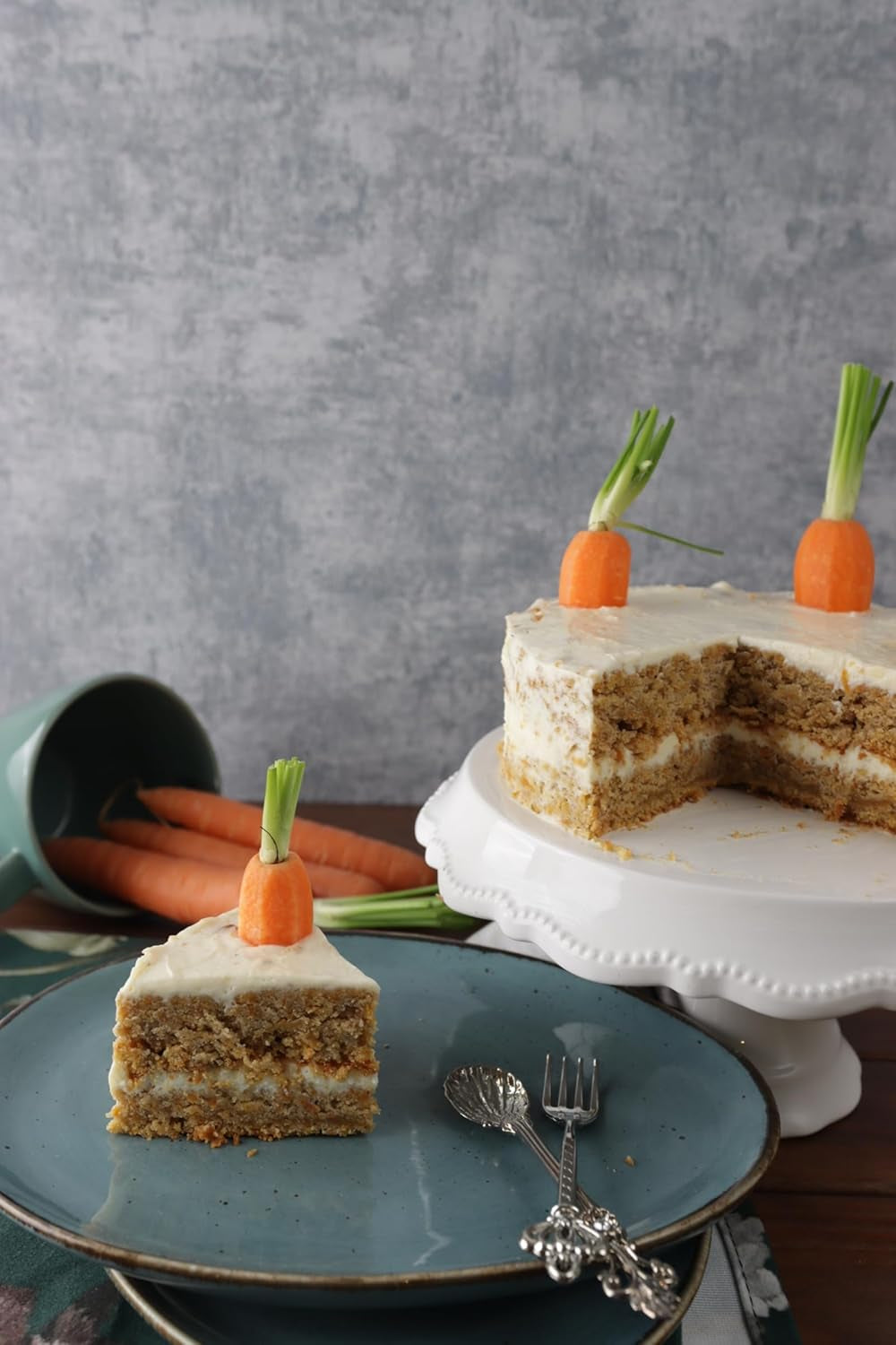 RUF Karotten-Ingwer-Kuchen, Backmischung Für Einen Saftigen Karottenkuchen Mit Frischen Möhren Und Fruchtiger Ingwer-Zuckerglasur, Vegan Naty Shop