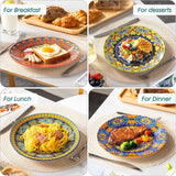 Set de farfurii de cină de 6 persoane, set de farfurii vancasso KRVI pentru 6 persoane, set de farfurii Ø 27 cm, potrivit pentru mașina de spălat vase și cuptorul cu microunde, farfurii pentru paste, farfurii pentru micul dejun, farfurii pentru tort