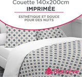 Blanrève Husă de plapumă Imprimată sau simplă, Temperată, Pentru pat single, Ecologică, Ușor de întreținut, 140 X 200 Cm, Alb, Gri Plapumi si pilote Naty Shop