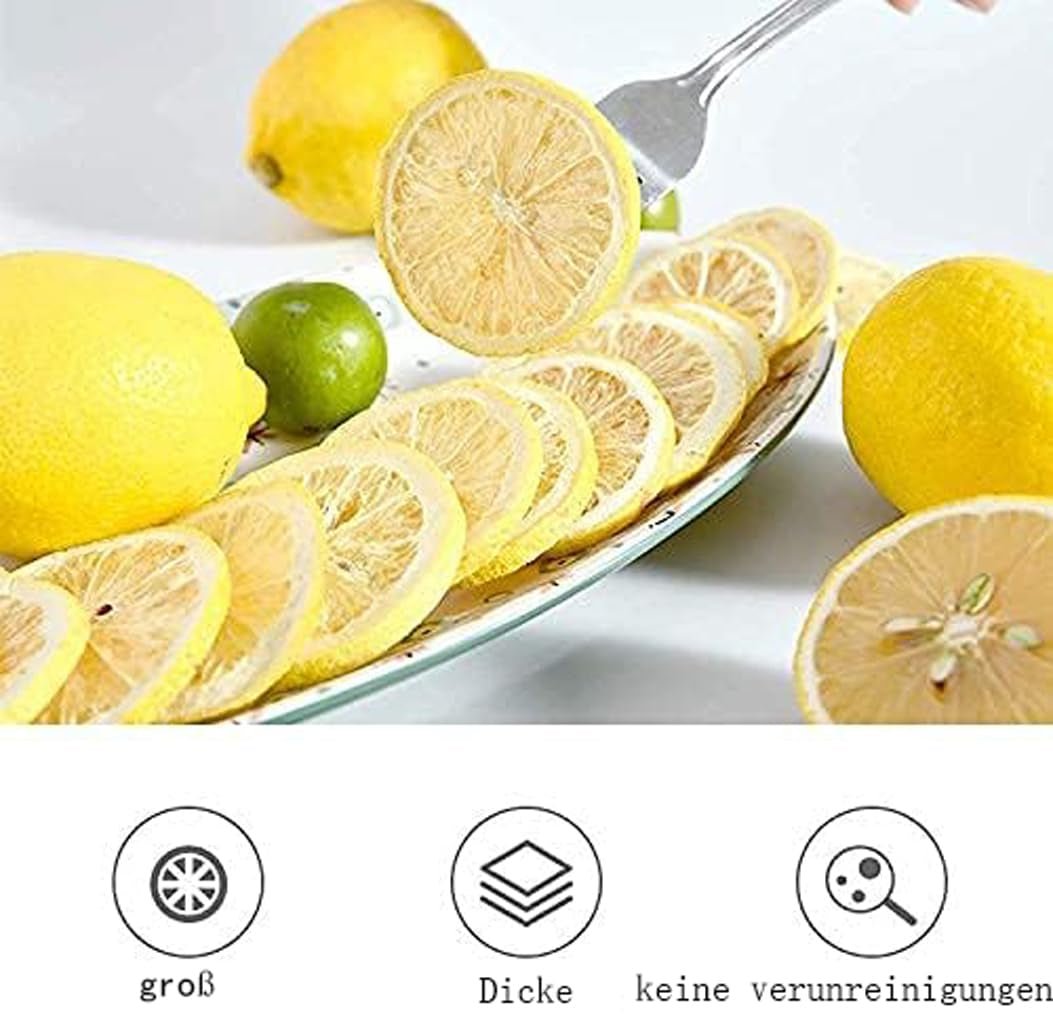 (£0.55) Felii uscate de lămâie, ceai de lămâie, fructe citrice acre și răcoritoare, fără zahăr, vegan și kosher, 250g (0.25kg) (250g) Produse deshidratate Naty Shop