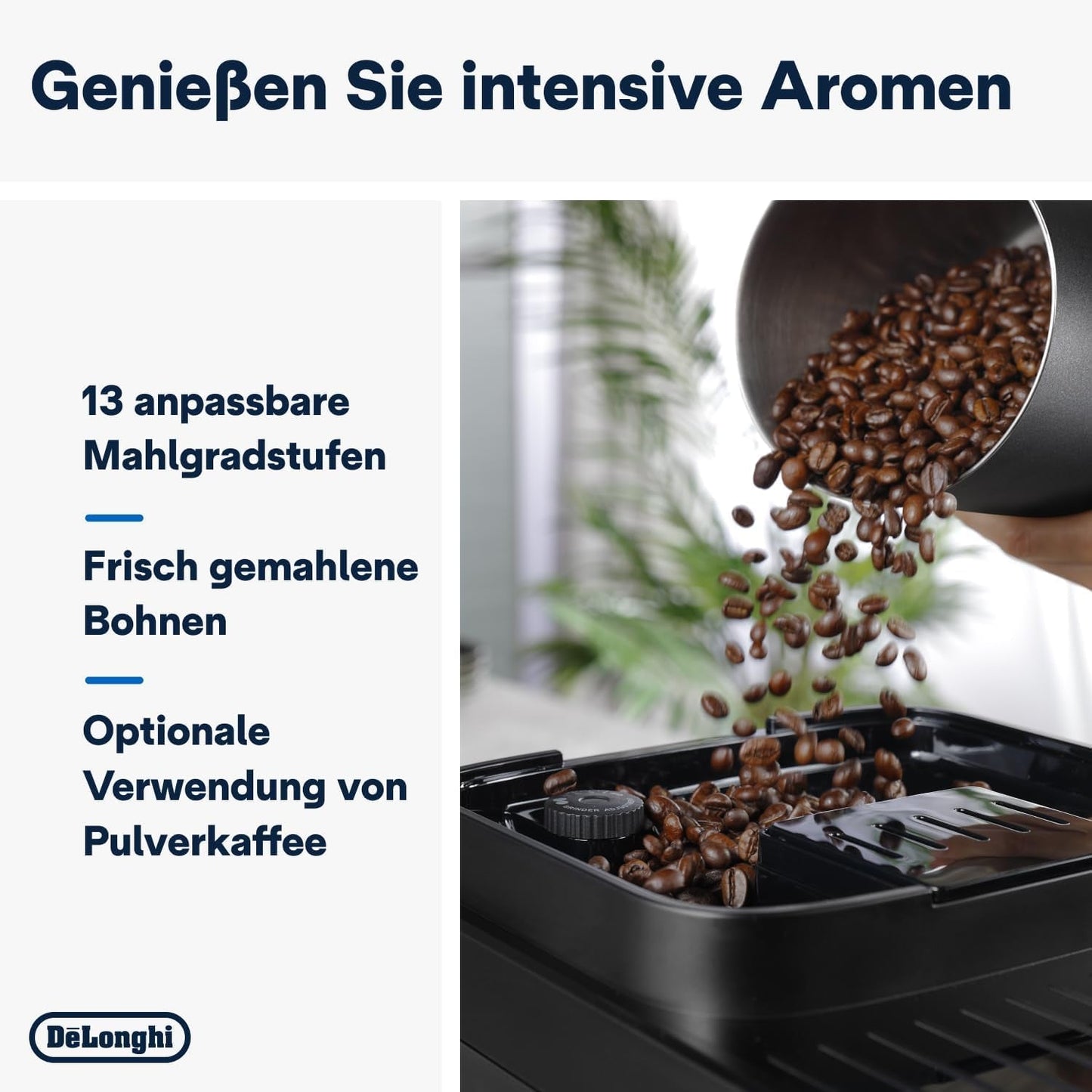 De'Longhi Magnifica Evo Next - Perfetto Espressor complet automat cu spumator de lapte LatteCrema, 13 băuturi cu o singură atingere, aparat de cafea și cappuccino, ecran tactil color, titan (ECAM312.80.TB)