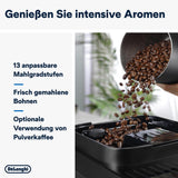 De'Longhi Magnifica Evo Next - Perfetto Espressor complet automat cu spumator de lapte LatteCrema, 13 băuturi cu o singură atingere, aparat de cafea și cappuccino, ecran tactil color, titan (ECAM312.80.TB)