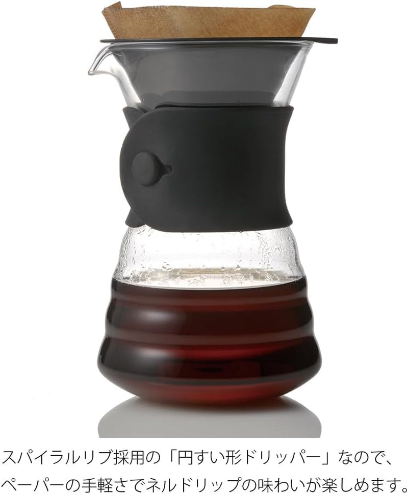 VDD-02B VD 700 ml V60 Decantor cu picurare, pentru 2-3 cești, transparent