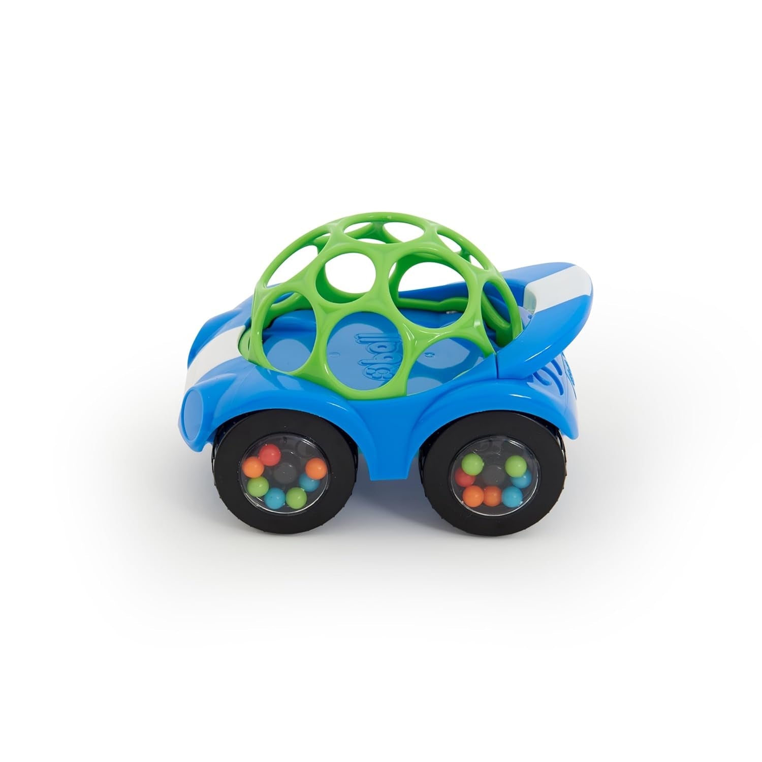 Bright Starts, Oball, mașină de jucărie cu zornăitor, verde-albastru Jucarii Bebe Naty Shop