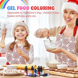 Colorant alimentar gel - 7 x 15 ml Coloranți alimentari concentrați în culorile curcubeului pentru decorarea torturilor, copt, fursecuri, macaroane - Colorant alimentar fără zahăr pentru băuturi, decorarea torturilor, slime DIY
