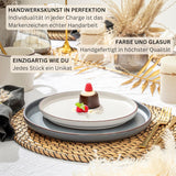 SÄNGER Bombay Moonlight | Set de veselă cu 12 piese, ceramică pentru 4 persoane, 4 farfurii de cină, 4 farfurii de desert, 4 boluri, culori asortate | COLECȚIA VALUE
