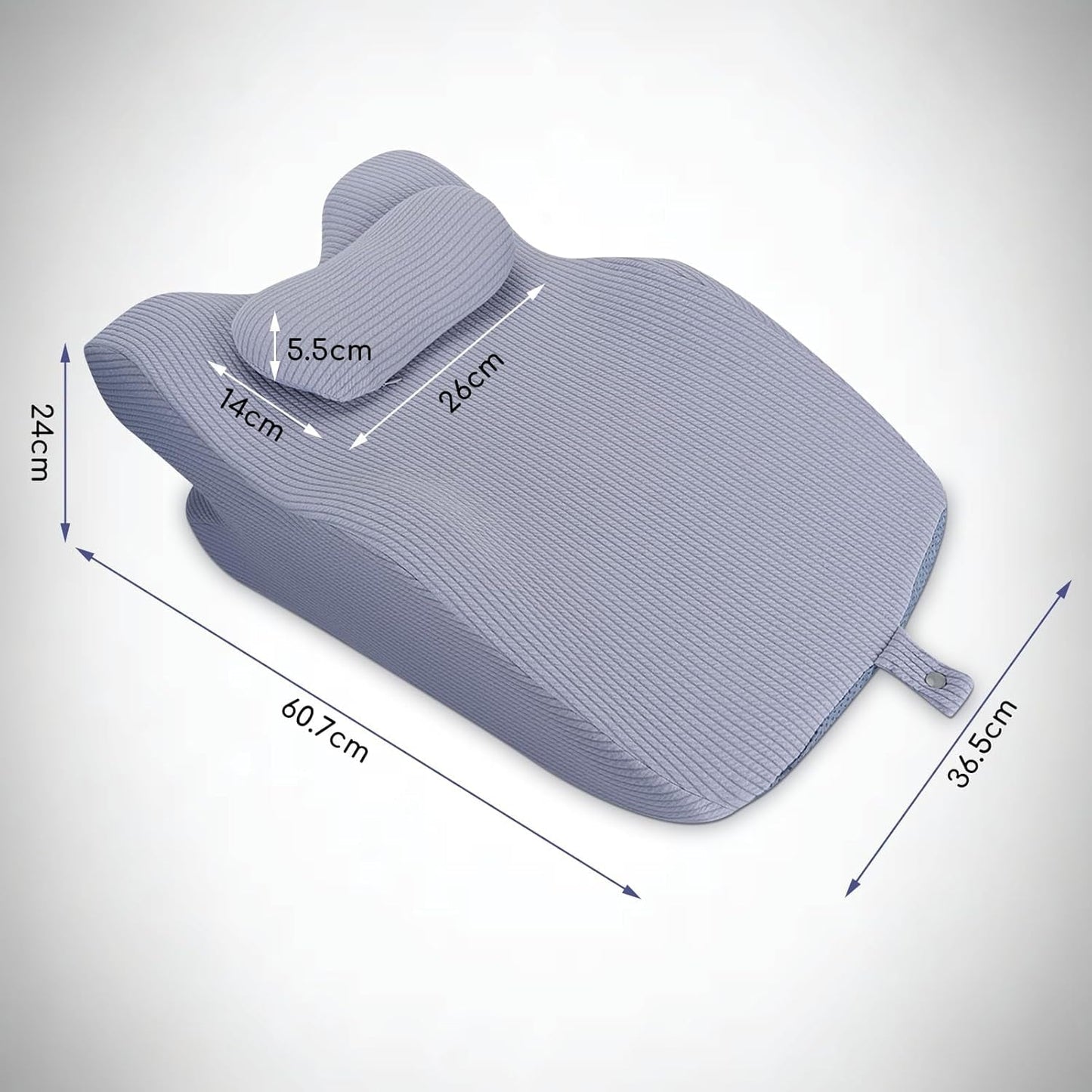 Pernă de citit pentru pat și canapea, pernă cu pană, pernă de pat din spumă cu memorie, pernă pentru dormit pe o parte, pernă ergonomică pentru susținerea spatelui, pentru citit și vizionat la televizor