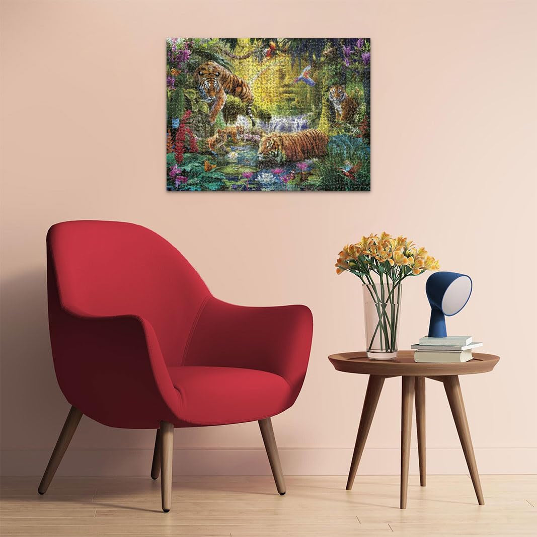 Ravensburger Puzzle 12000696 - Idilă la ochiul de apă - puzzle jigsaw de 1500 de piese pentru adulți și copii de peste 14 ani, puzzle cu motiv de tigru Puzzle Naty Shop