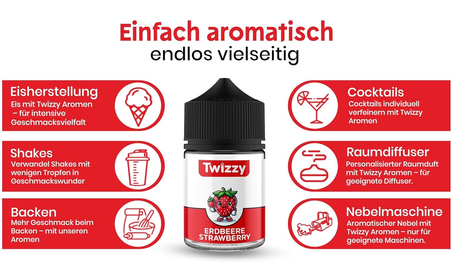 Twizzy Aroma Concentrata Capsuni, 60 ml Arome Naty Shop