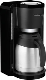 Espressor cu filtru Rowenta Adagio, carafă termică din oțel inoxidabil, menține cafeaua caldă până la 4 ore, capacitate 10-15 cești, capacitate 1,25 l, coș filtru detașabil, oprire automată, negru, CT3818
