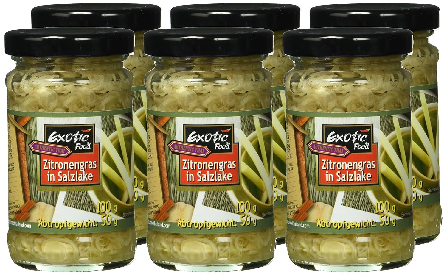 Lemongrass în saramură, tocat mărunt, pachet de 6 (6 x 100 g)