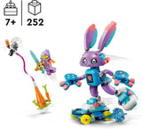LEGO Dreamzzz Izzie and Bunchurro The Gaming Bunny, jucărie pentru copii 7+, set de joacă 2 în 1 cu Hero Minifigure și Cyberling pentru o experiență de joacă imaginativă 71490 Seturi de constructie Besuche den LEGO-Store