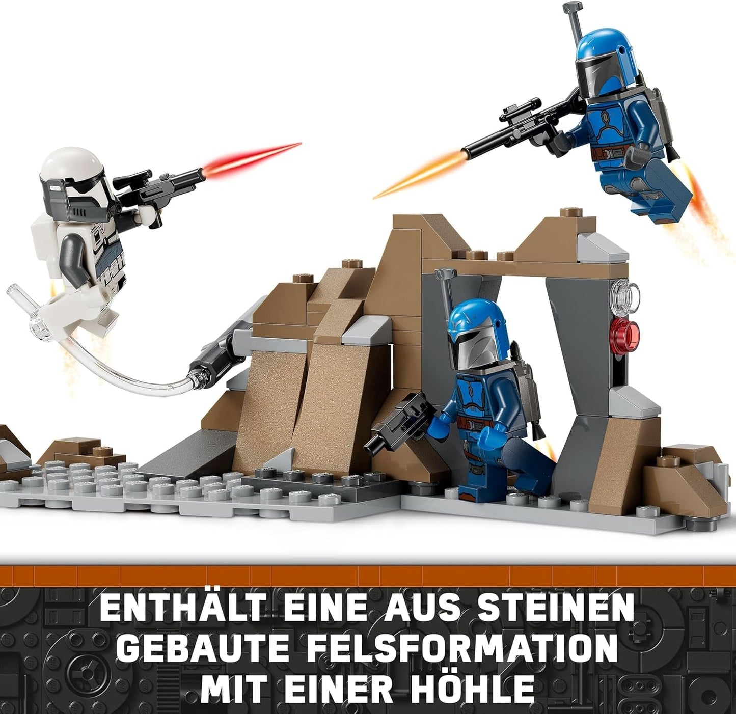 LEGO Star Wars: Mandalorian Ambush on Mandalore Battle Pack, jucărie de construcție de aventură pentru copii, set de acțiune de colecționat, idee de cadou pentru băieți și fete 75373 Seturi de constructie Besuche den LEGO-Store