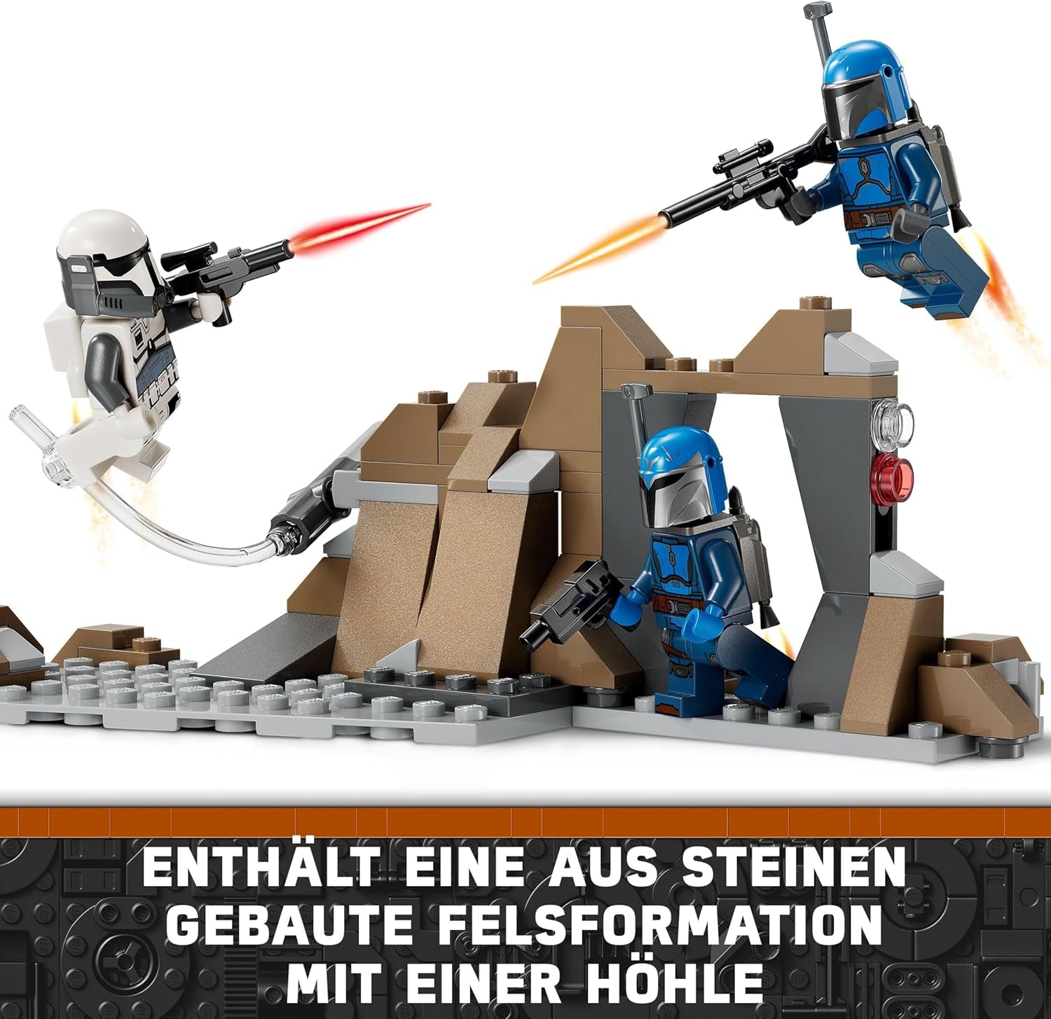 LEGO Star Wars: Mandalorian Ambush on Mandalore Battle Pack, jucărie de construcție de aventură pentru copii, set de acțiune de colecționat, idee de cadou pentru băieți și fete 75373 Seturi de constructie Besuche den LEGO-Store