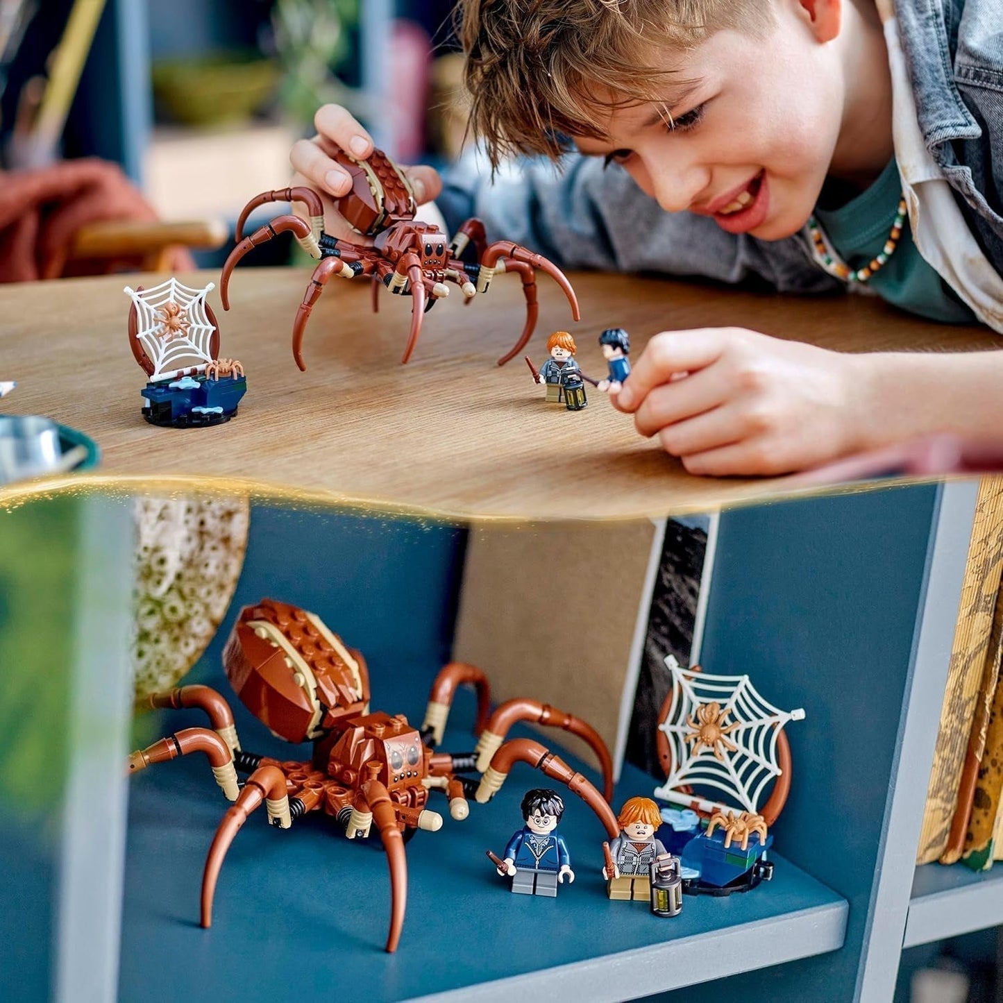 LEGO Harry Potter Aragog în Pădurea Interzisă, set de joacă fantasy cu păianjen, creatură mitică, 2 minifigurine, cadou magic pentru băieți, fete și fani cu vârsta peste 7 ani 76434 Seturi de constructie Besuche den LEGO-Store