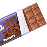 Milka MMMAX Noisette – Ciocolată cu lapte alpină cu o umplutură delicată și cremoasă de alune de pădure – 250g