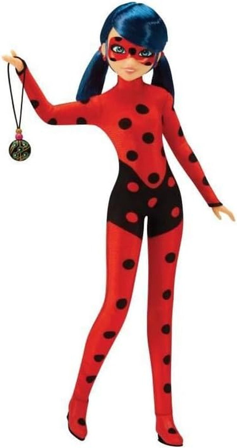 Bandai - Miraculous Ladybug - Doll Marinette Colour Change Surprise - Păpușă articulată Miraculous, 26 Cm + 3 surprize - Model aleatoriu - P50390 Papusi Naty Shop Ladybug Lucky Charm
