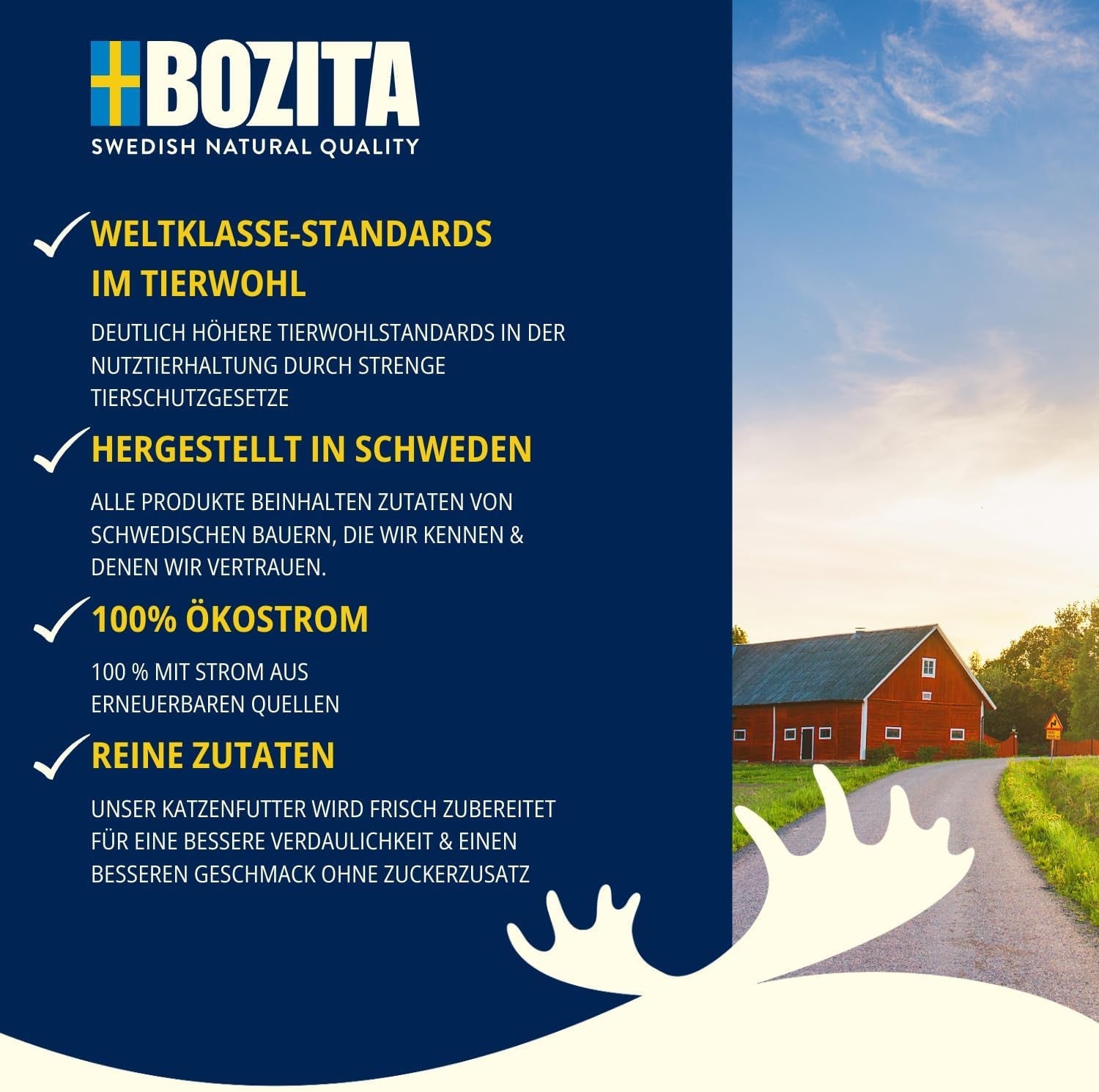 Bozita Pouch Nassfutter Häppchen in Sauce mit Pute - 12x85g Portionsbeutel getreidefreies & weizenfreies Futter für Katzen - Katzennassfutter für erwachsene Katzen mit 8,5% Protein & 4,5% Fettgehalt