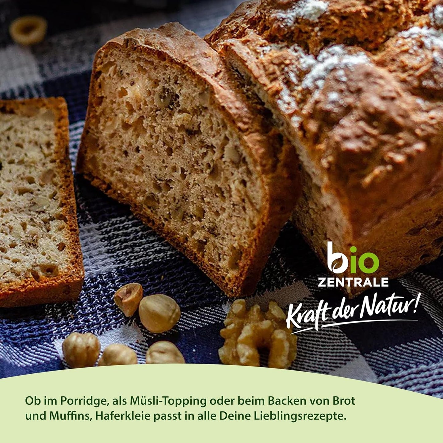 Tărâțe de ovăz organice biozentrale 1 kg | Pachet avantajos | Sursă de proteine bogată în fibre | Natural vegan | Din agricultura UE | Conținut scăzut de zahăr