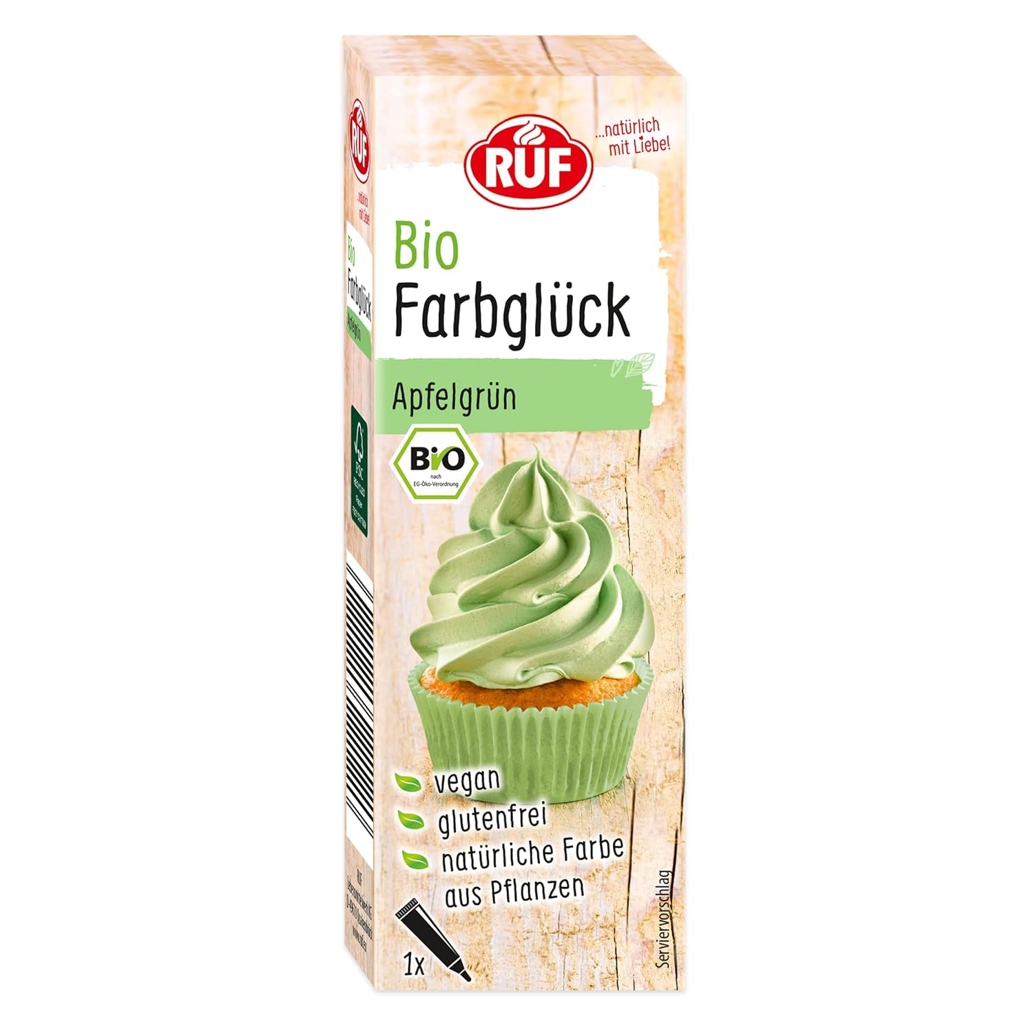 Colorant alimentar organic RUF roz vată de zahăr, cu sirop de agave pentru colorarea glazurii și pentru prăjituri decorative, fără gluten și vegan, 1 x 25g
