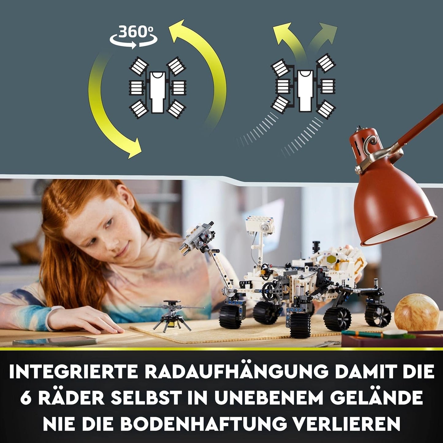 Set de jucării spațiale LEGO 42158 Technic NASA Mars Rover Perserverance cu aplicație Ar, jucărie științifică de construit pentru fete și băieți de la 10 ani în sus Seturi de constructie Besuche den LEGO-Store
